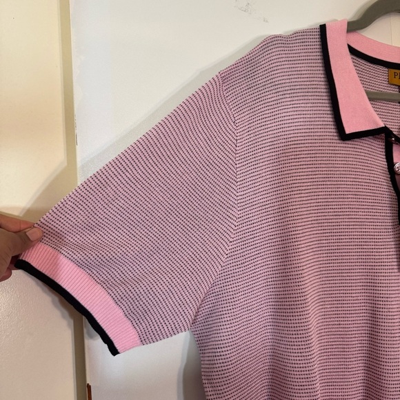New Prestige Original CMK-190A Short Sleeve 3 Button Polo Shirt Pink | Size 3XL - Picture 4 of 11
